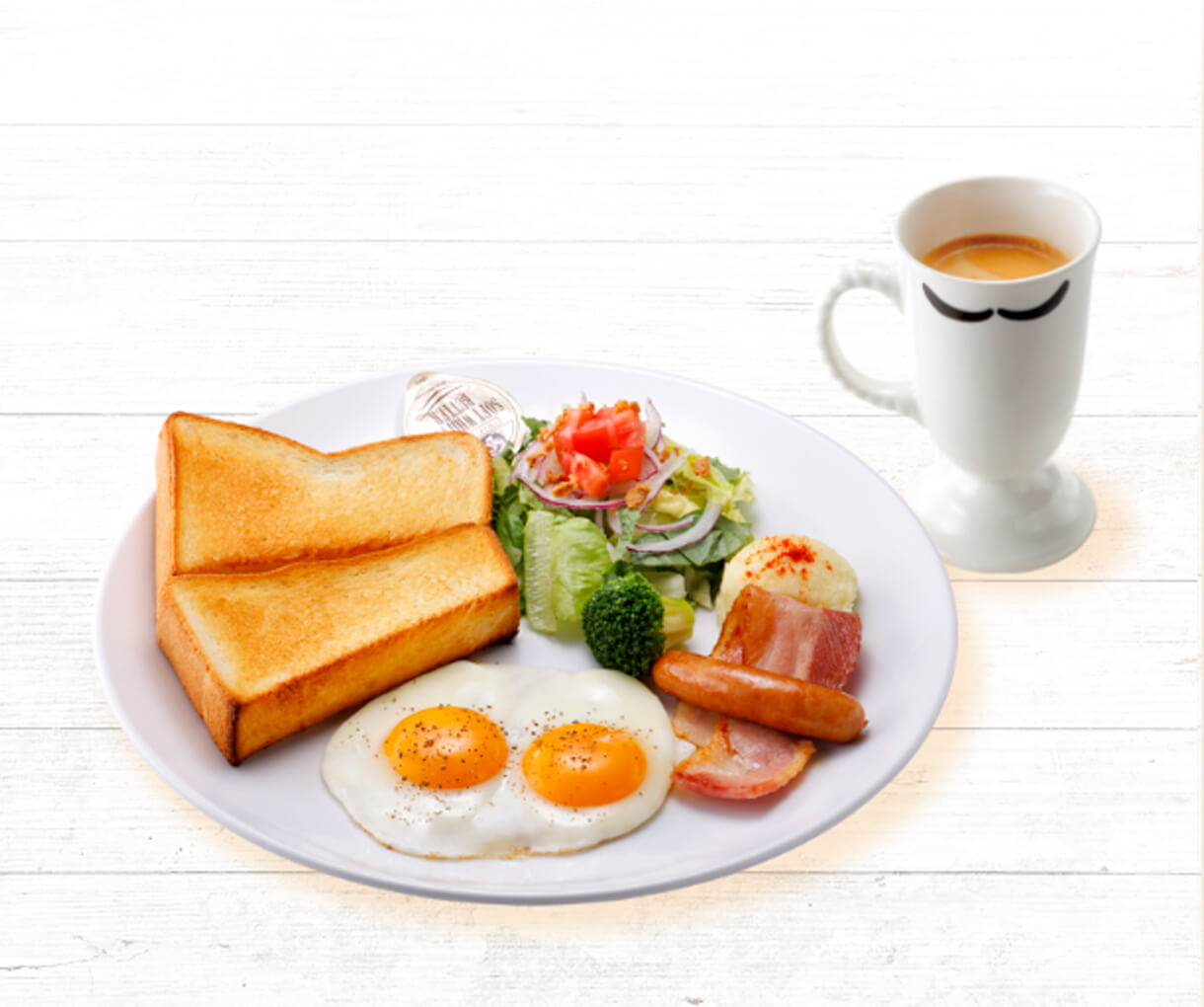 ドンキースペシャルブレックファスト（目玉焼き）／写真